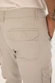 Erkek Slim Fit Kargo Cep Likralı Pantolon - 6
