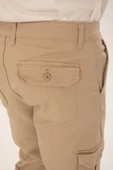 Erkek Slim Fit Kargo Cep Likralı Pantolon - 12