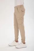 Erkek Slim Fit Kargo Cep Likralı Pantolon - 11