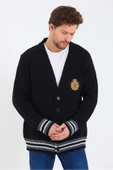 Erkek Nakışlı Düğmeli Triko Hırka-trz3451r01m - 9