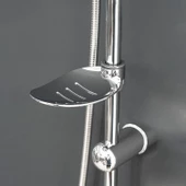 Robot Tepe Duş Seti Takımı Shower Yağmurlama Yuvarlak Lüx Banyo Masaj Duş Başlığı Sistemi Krom thumbnail 5