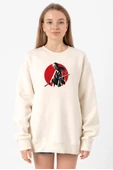 Rurouni Kenshin Samurai Logo Ekru Kadın 2ip Sweatshirt thumbnail 1