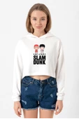 Slam Dunk First Slam Dunk Ekru Kadın Crop Kapşonlu - 1