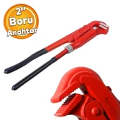 Maşalı Boru Anahtarı 2'' İngiliz Anahtar 8 cm Ağız 55 Cm Boy Çok Amaçlı Anahtar Sökme Sıkma Tutma - 1