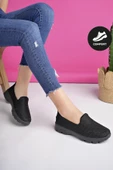 Muggo WİLLA Garantili Kadın Ortopedik Bağcıksız Nefes Alabilen Hafif Yürüyüş Sneaker Spor Ayakkabı - 1