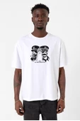 The Lighthouse Minimalist Beyaz Erkek Oversize Tshirt - 1