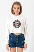The Purge The Forever Purge Ekru Kadın Crop Kapşonlu thumbnail 1