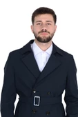 Cengiz İnler Kruvaze Mono Yaka Düz Erkek Trençkot - 6