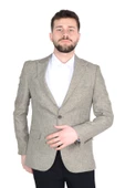 Cengiz İnler Kırçıllı Kırlangıç Yaka Slim Erkek Ceket - 7