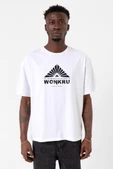 The100 Wonkru Sembol Beyaz Erkek Oversize Tshirt - 1
