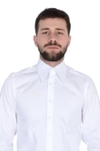 Cengiz İnler Yarasa Yaka Pamuk Saten Cepsiz Slim Fit Erkek Gömlek - 8