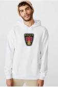 Vikings Rover Amblem Beyaz Erkek 3ip Kapşonlu Sweatshirt - 1
