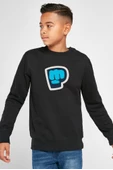 PiewDiePie Active Siyah Çocuk 2ip Sweatshirt - 1