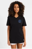 Gen V Godolkin University Emblem Siyah Kadın V yaka Tshirt - 1