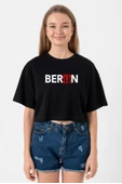 La Casa De Papel Berlin Ak Siyah Kadın Crop Tshirt thumbnail 1