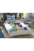 Disney Mickey Colour Face Lisanslı Nevresim Takımı Lastikli 160 Cm X 220 Cm - 1