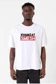 Khamzat Chimaev Smesh Beyaz Erkek Oversize Tshirt - 1