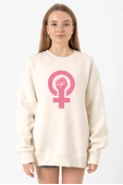 Pink Venus Symbol Hand Ekru Kadın 2ip Sweatshirt thumbnail 1