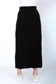 Kadın Triko Etek Oversize Siyah - 6