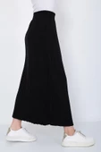 Kadın Triko Etek Oversize Siyah - 9