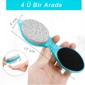 4 Fonksiyonlu Topuk Rendesi, Topuk Taşı, Topuk Fırçası, Topuk Temizleyici, Ponza Taşı, Ayak Törpüsü - 3
