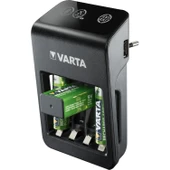 VARTA LCD Plug Şarj Cihazı + 4 adet 2100 mAH AA Şarj Edilebilir Pil - 6