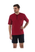 Pierre Cardin 5560 Lacivert Damatlık Ropteşambr 5 Li Pijama Set - 5