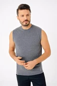 Uhlsport Erkek Gri Marvin Kolsuz Tişört - 3211101-Antrasit - 2