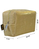 Yuga Makyaj Çantası Simli Açık Sarı - 4