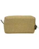 Yuga Makyaj Çantası Simli Açık Sarı - 1