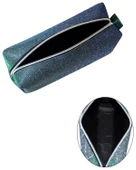 Yuga Makyaj Çantası Simli Hologramlı Yeşil - 3