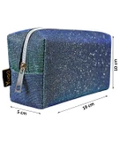 Yuga Makyaj Çantası Simli Hologramlı Yeşil - 4