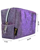 Yuga Makyaj Çantası Simli Hologramlı Mor - 4