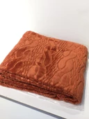 Padişah Desenli Turuncu Çift Kişilik Battaniye Nishev-P000072 - 1