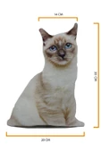 Nishev 3D Dijital Baskılı Dekoratif Kedi Yastık BİRMAN - 1