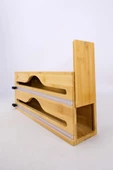 Digithome Bambu 2 Bölmeli Streç ve Alüminyum Folyo Kesici Organizer Düzenleyici – D/11 C1-1-289 - 3