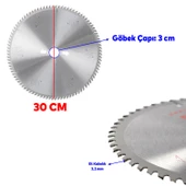 Ahşap MDF Lamine Mobilya Tahta Sunta Kesme Testeresi Metal Tezgah Tipi Uyumlu 303 mm 30 mm 94 Diş - 2