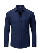 Erkek Klasik Uzun Kol Gömlek Micro BGL-ST03497 - 6