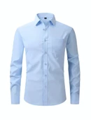 Erkek Klasik Uzun Kol Gömlek Micro BGL-ST03497 - 5