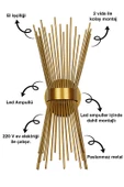 ST00 Dekoratif Kirpi Duvar Aplik Gold E27 Duy - 4