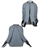 Temel Laptop Sırt Çantası Gri thumbnail 2