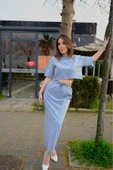 YIRTMAÇ DETAYLI CROP ETEK TAKIM - 1