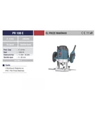 PROTER PR 108 E EL FREZE MAKİNASI 1200 W - 2