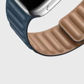 Apple Watch 7/8/9 45mm Kordon Baklalı Deri Kordon thumbnail 2