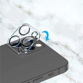 Apple iPhone 13 Pro Kamera Lens Koruyucu Çerçeveli Koruyucu CL-05 - 10