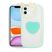 Apple iPhone 12 Kılıf Kedi Figürlü Pop Soketli Kapak - 9