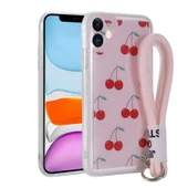 Apple iPhone 11 Kılıf Desenli El Askılı İpli Astana Kapak - 9