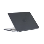 Apple Macbook Pro 16inç M1/M2 A2780 A2485 Kılıf Kılıf Karbon Fiber Desenli Kapak - 1