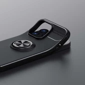 Apple iPhone 14 Pro Max Kılıf Yüzüklü Magnetli Ravel Case Kapak - 9