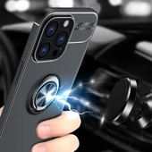 Apple iPhone 14 Pro Max Kılıf Yüzüklü Magnetli Ravel Case Kapak - 8